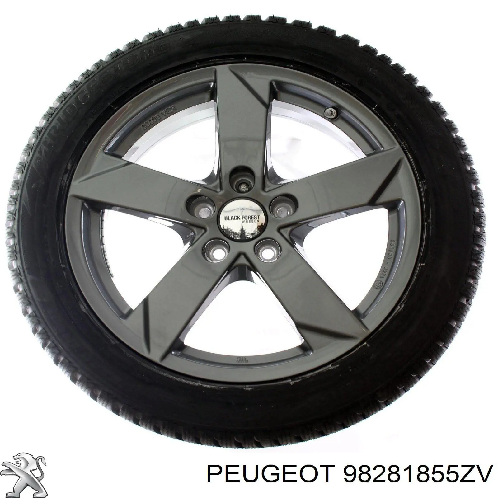 Do koszyka 98281855ZV Peugeot/Citroen Felgi kół odlewane (lekkostopowe, tytanowe)
