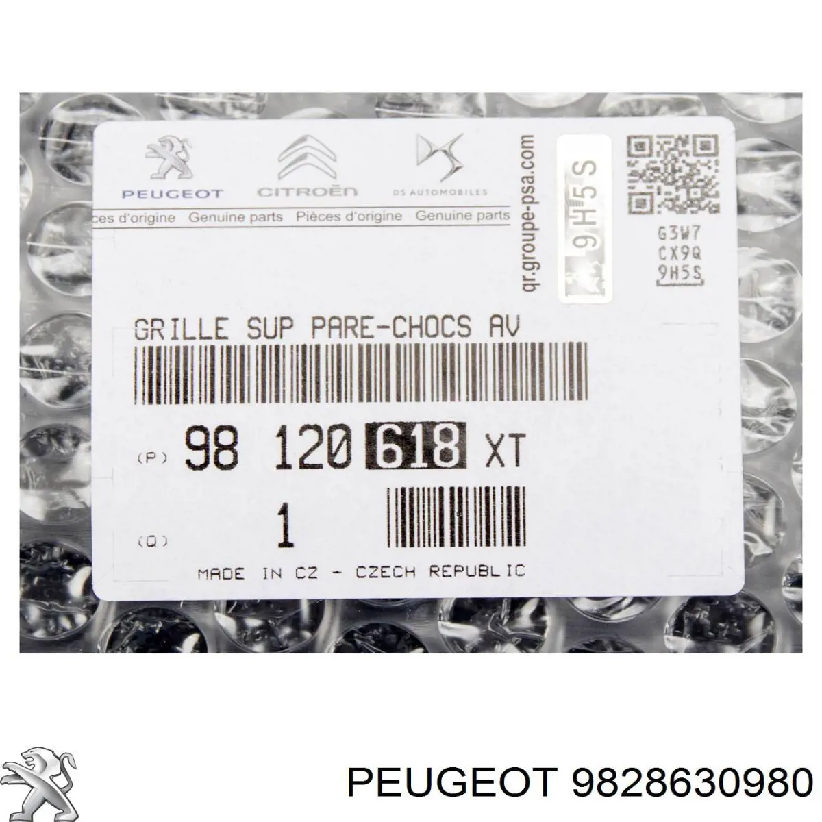 Do koszyka 9828630980 Peugeot/Citroen Maska silnika