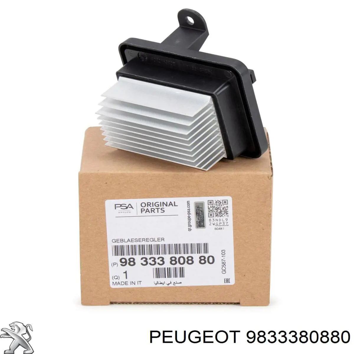 9833380880 Peugeot/Citroen Rezystor wentylatora nagrzewnicy (ogrzewacza kabiny)