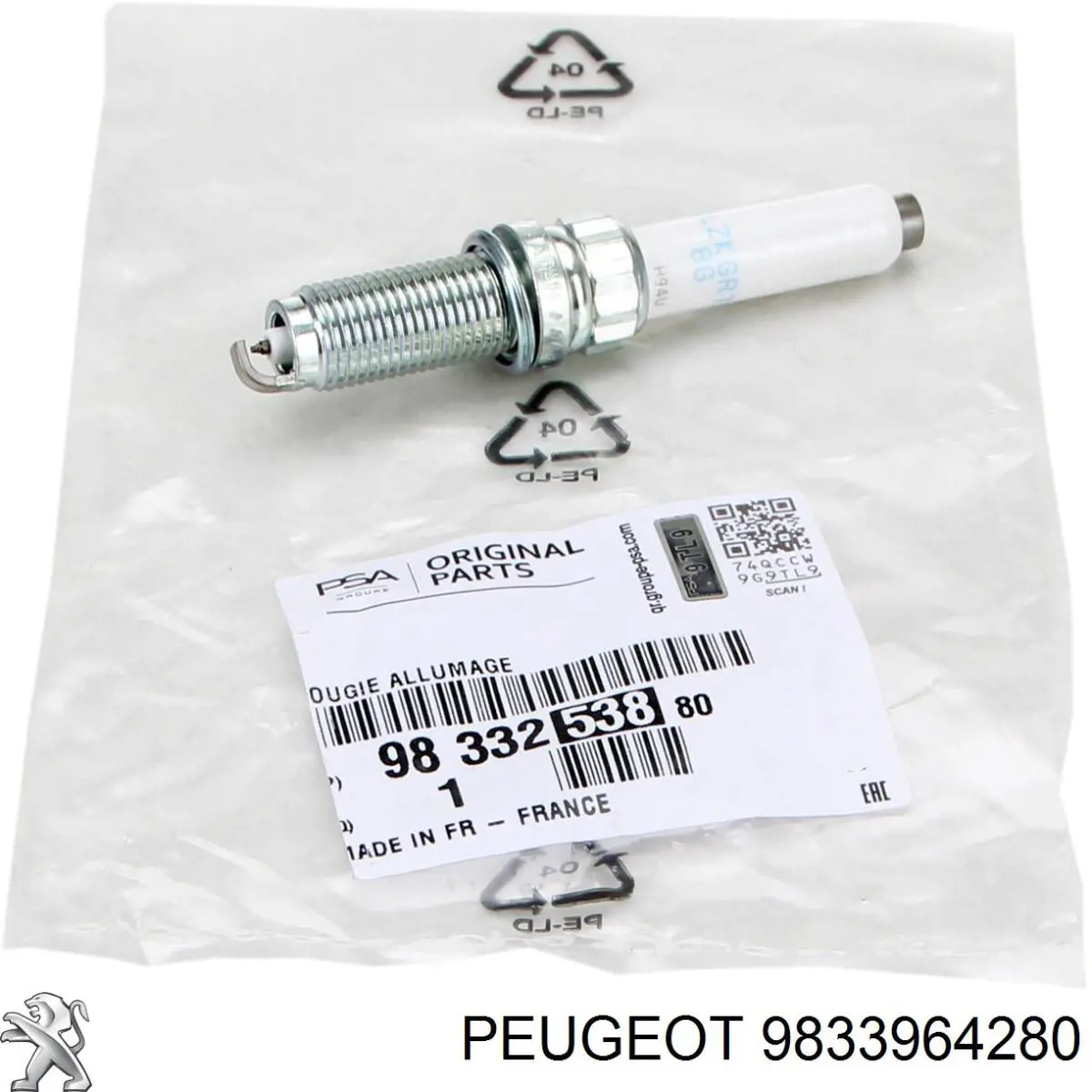 Świeca zapłonowa Peugeot/Citroen 9833964280 cena, od 21,28 USD