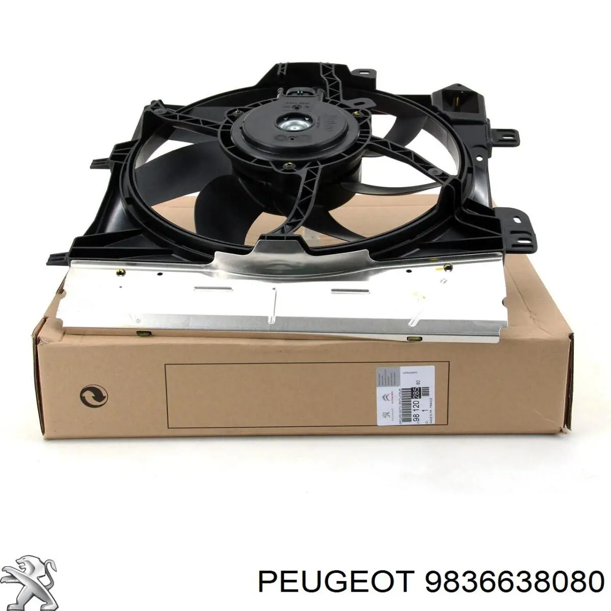 Dyfuzor chłodnicy, w komplecie z silnikiem i wirnikiem 9806313580 Opel