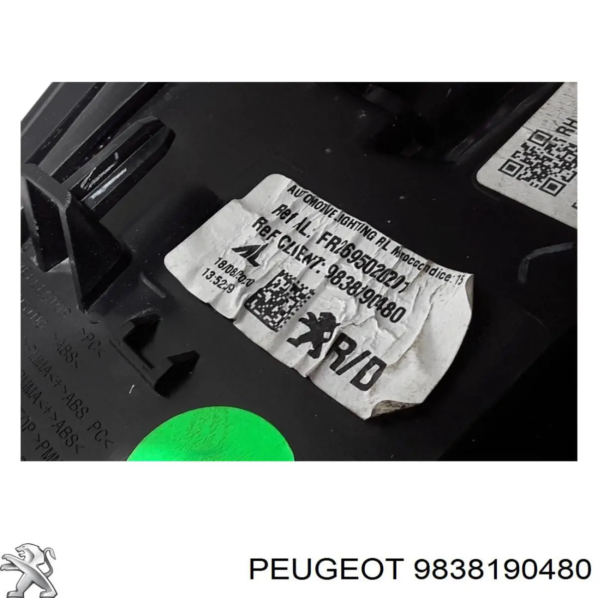 Lampa zespolona tylna prawa zewnętrzna 9838190480 Peugeot/Citroen