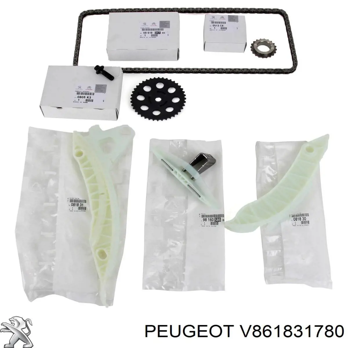 Łańcuch rozrządu, zestaw Peugeot/Citroen V861831780 cena, od 97,54 USD