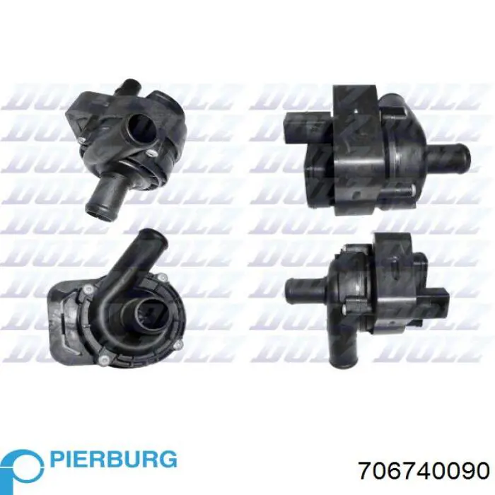 Do koszyka 706740090 Pierburg Pompa chłodzenia wodą, dodatkowa elektryczna