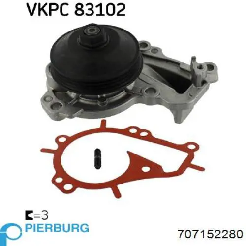 Pompa chłodząca wodna Pierburg 707152280 cena, od 65,22 USD