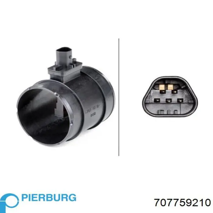 Czujnik przepływu powietrza, przepływomierz powietrza M.A.F. Pierburg 707759210 cena, od 79,73 USD