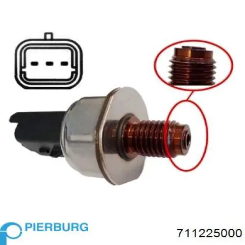 711225000 Pierburg Czujnik ciśnienia paliwa