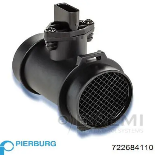 Do koszyka 722684110 Pierburg Czujnik przepływu powietrza, przepływomierz powietrza M.A.F.