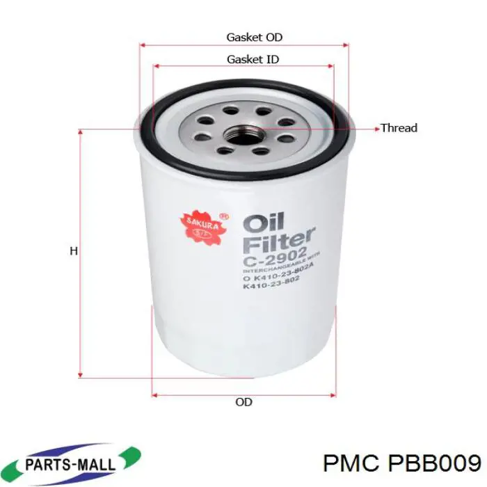 Filtr oleju PBB009 Parts-Mall