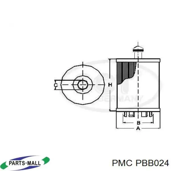 Filtr oleju PBB024 Parts-Mall