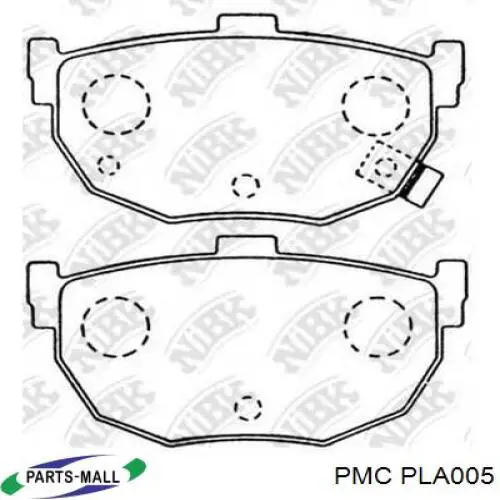 Klocki hamulcowe tylne bębnowe Parts-Mall PLA005 cena, od 28,42 USD
