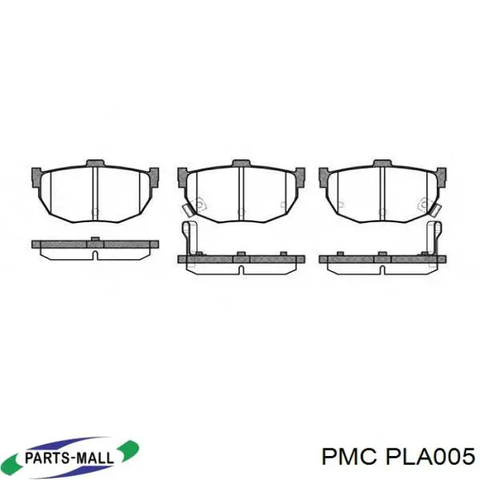 Klocki hamulcowe tylne bębnowe Parts-Mall PLA005