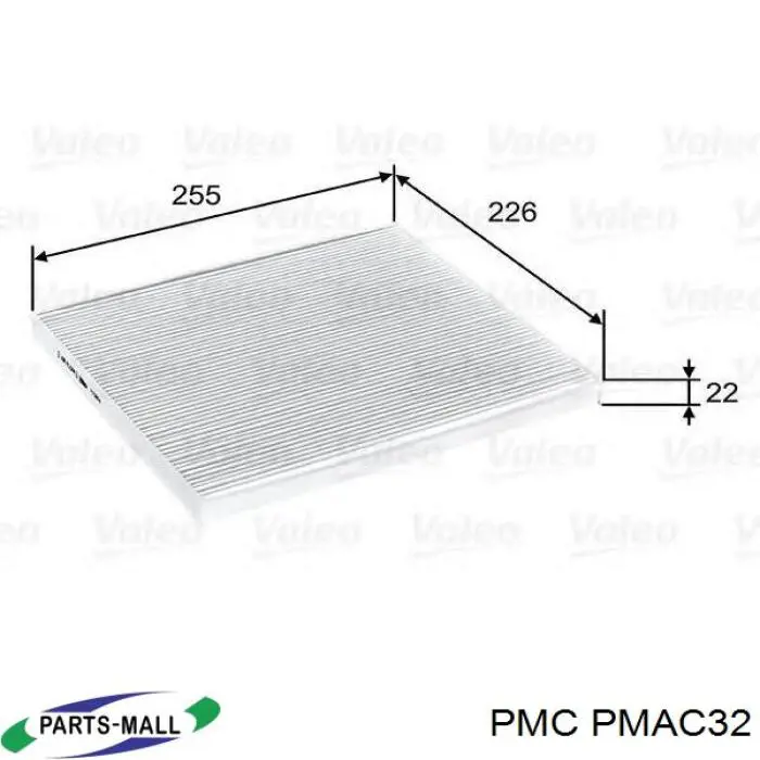 Filtr kabiny Parts-Mall PMAC32