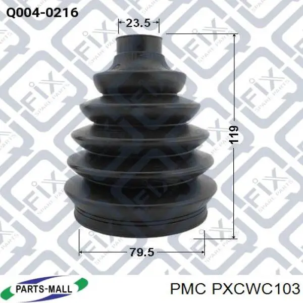 Osłona przegubu homokinetycznego półosi przedniej zewnętrzna Parts-Mall PXCWC103 cena, od 9,03 USD