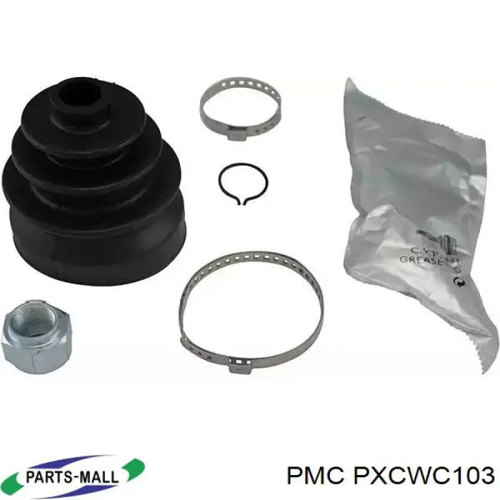 Do koszyka PXCWC103 Parts-Mall Osłona przegubu homokinetycznego półosi przedniej zewnętrzna