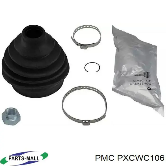 PXCWC106 Parts-Mall Osłona przegubu homokinetycznego półosi przedniej wewnętrzna