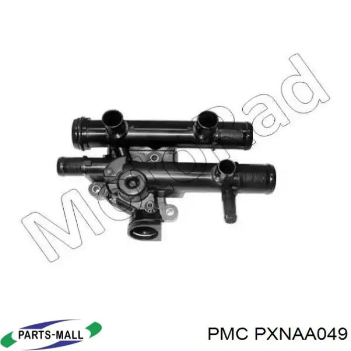 PXNAA049 Parts-Mall Dyfuzor chłodnicy, w komplecie z silnikiem i wirnikiem