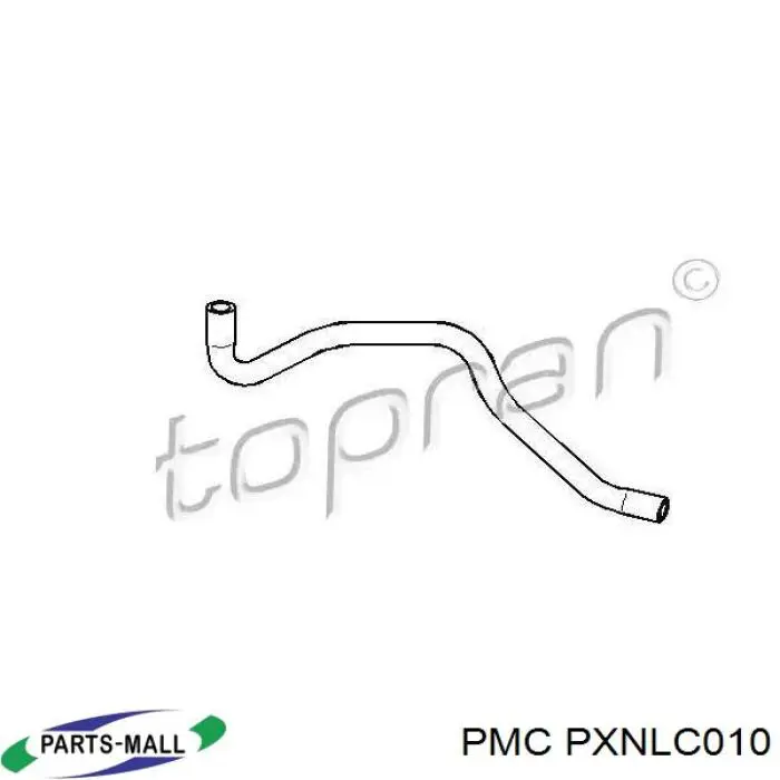 Do koszyka PXNLC010 Parts-Mall Przewód (króciec) chłodnicy górny
