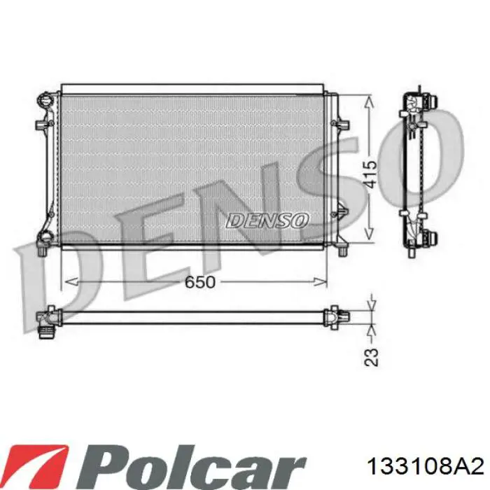 Chłodnica silnika 133108A2 Polcar