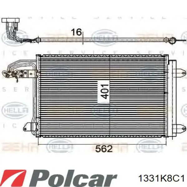 Do koszyka 1331K8C1 Polcar Chłodnica klimatyzacji