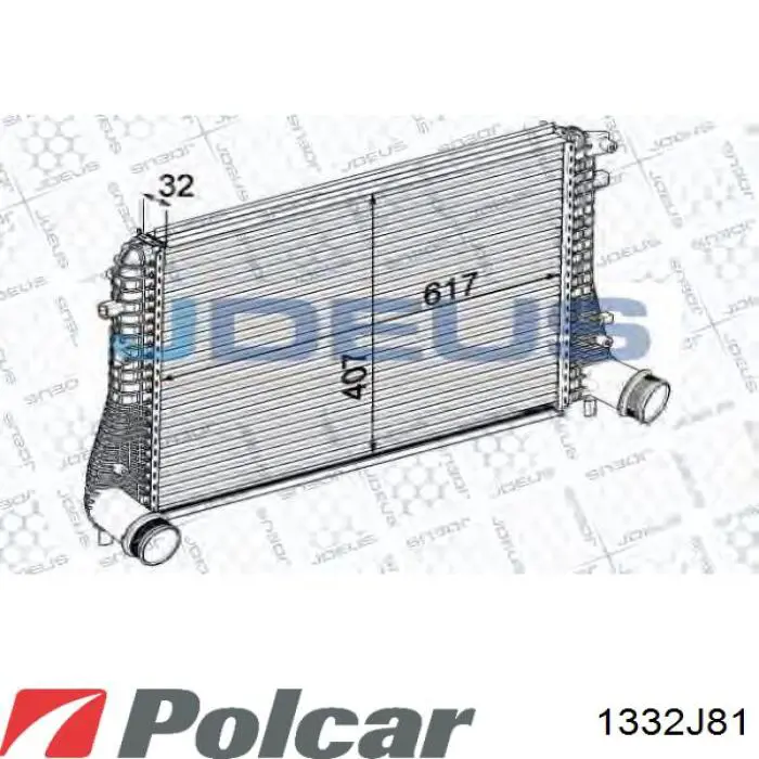 Chłodnica intercoolera 1332J81 Polcar