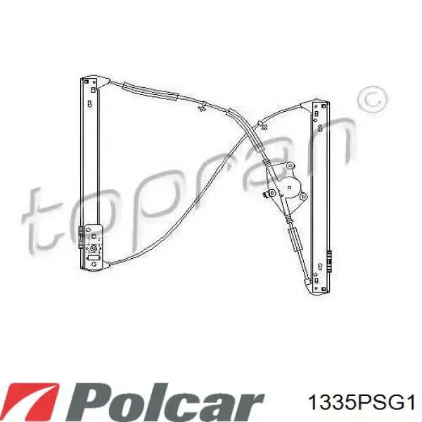 Mechanizm podnoszenia szyby drzwi przednich lewych Polcar 1335PSG1 cena, od 32,22 USD