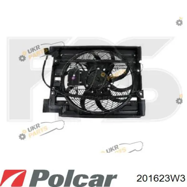 Dyfuzor chłodnicy klimatyzacji, w komplecie z wirnikiem i silnikiem 201623W3 Polcar
