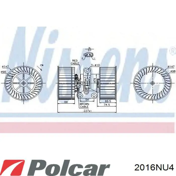 2016NU4 Polcar Silniczek wentylatora nagrzewnicy (ogrzewacza wnętrza)