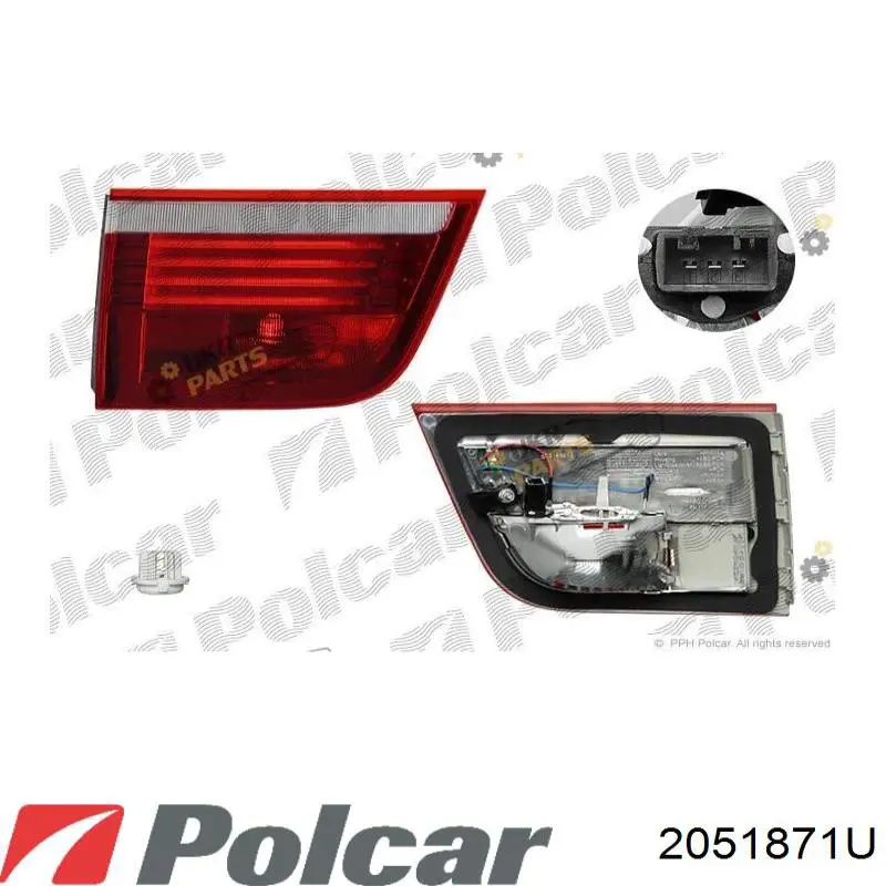 Do koszyka 63217200821 BMW Lampa zespolona tylna lewa wewnętrzna