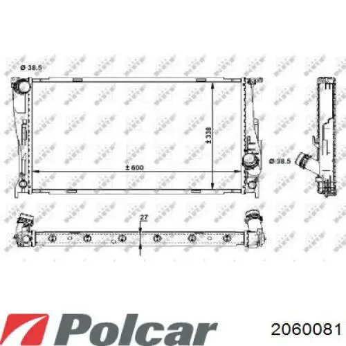 2060081 Polcar Chłodnica silnika