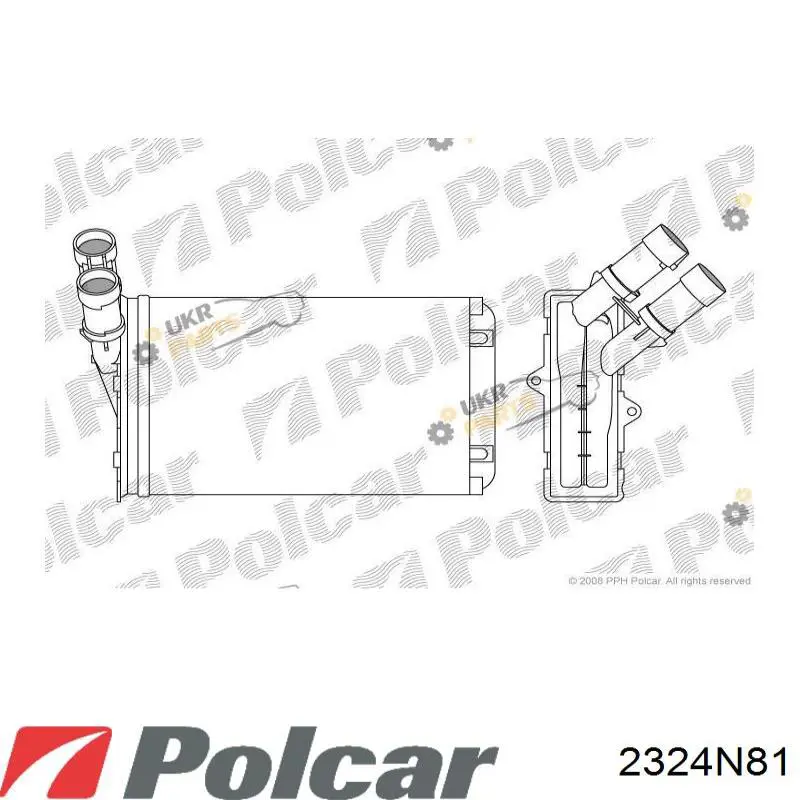 Do koszyka 2324N81 Polcar Chłodnica nagrzewnicy (ogrzewacza)