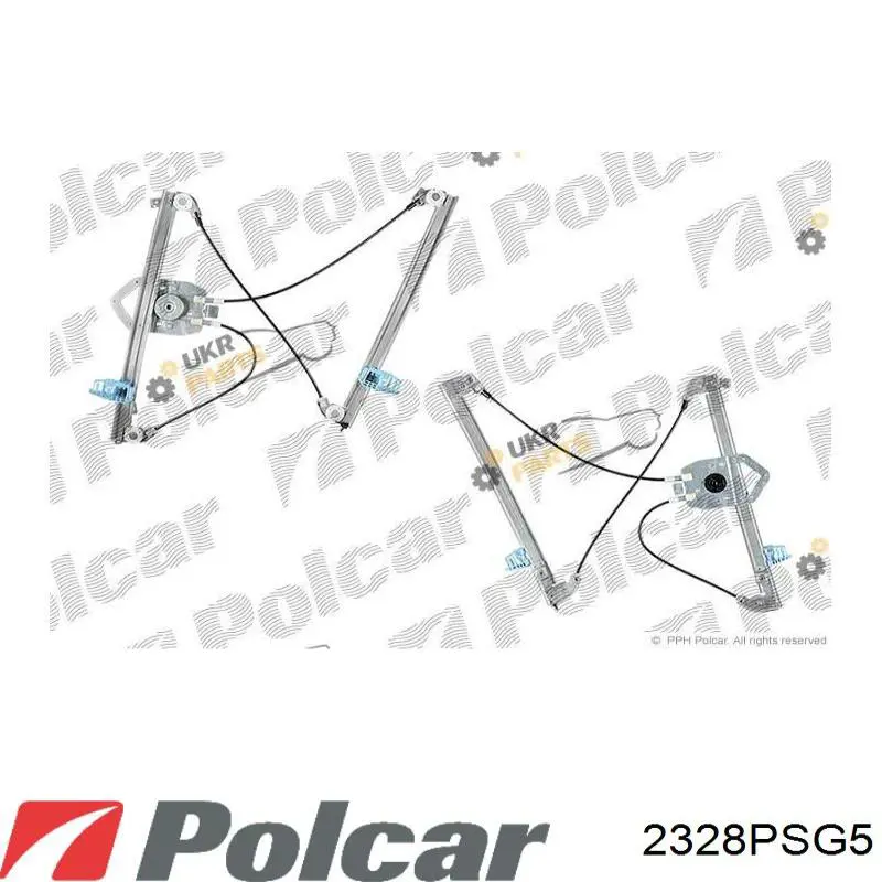 2328PSG5 Polcar Mechanizm podnoszenia szyby drzwi przednich lewych