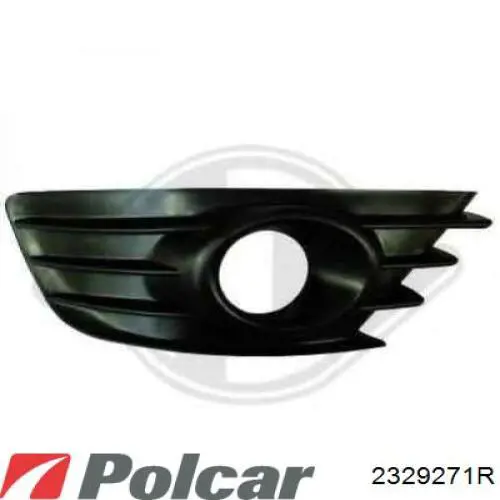 Do koszyka 2329271R Polcar Zaślepka (kratka) lamp przeciwmgielnych zderzaka przedniego prawa