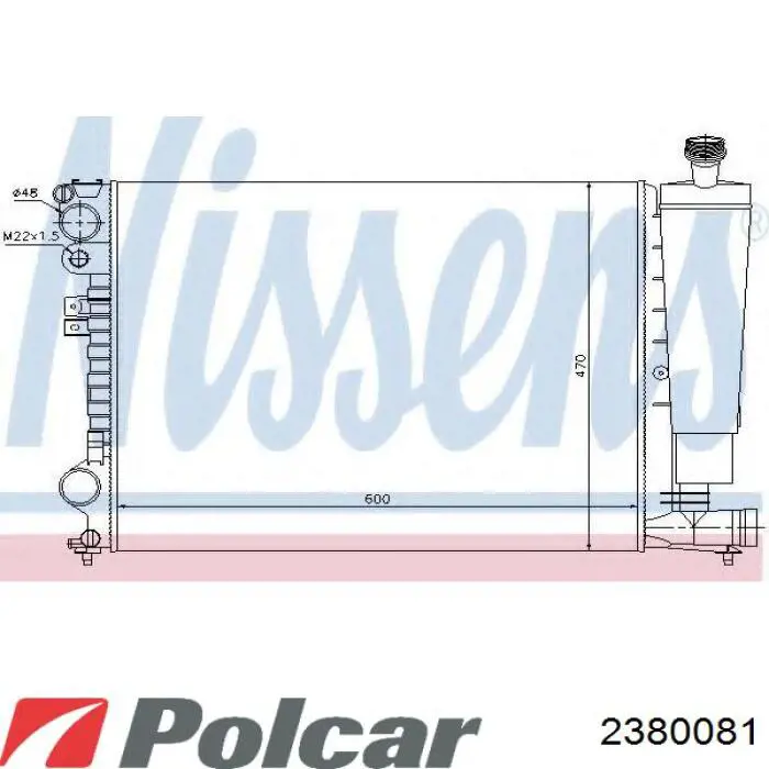 Chłodnica silnika 2380081 Polcar