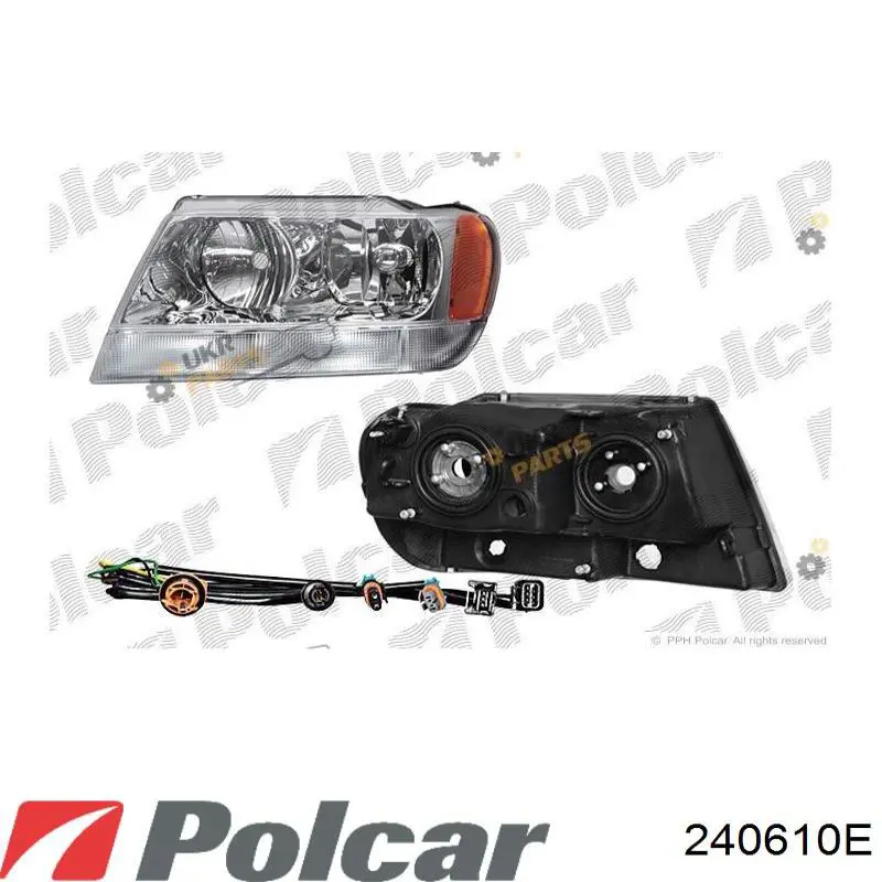 68086528AA Chrysler Reflektor prawy