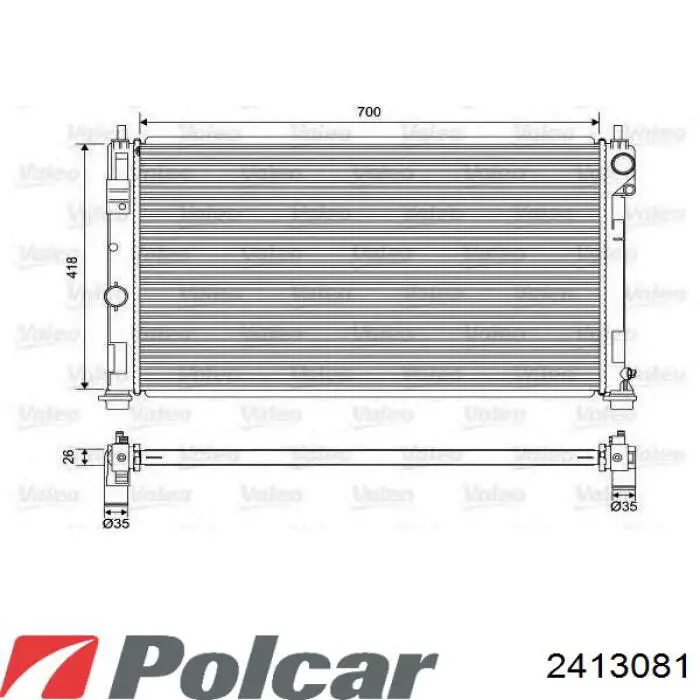 2413081 Polcar Chłodnica silnika