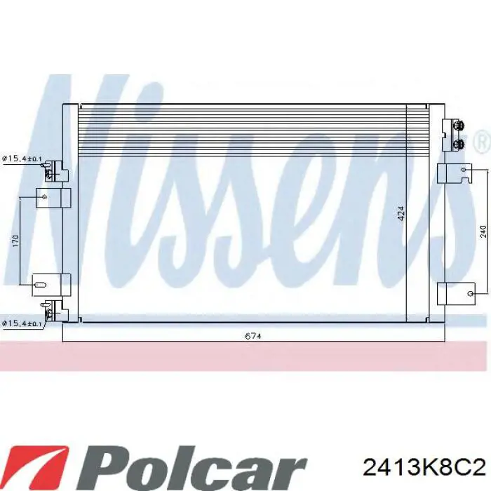 2413K8C2 Polcar Chłodnica klimatyzacji
