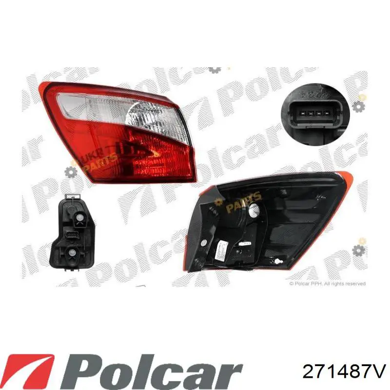 Do koszyka FP5027F1T TYC Lampa zespolona tylna lewa