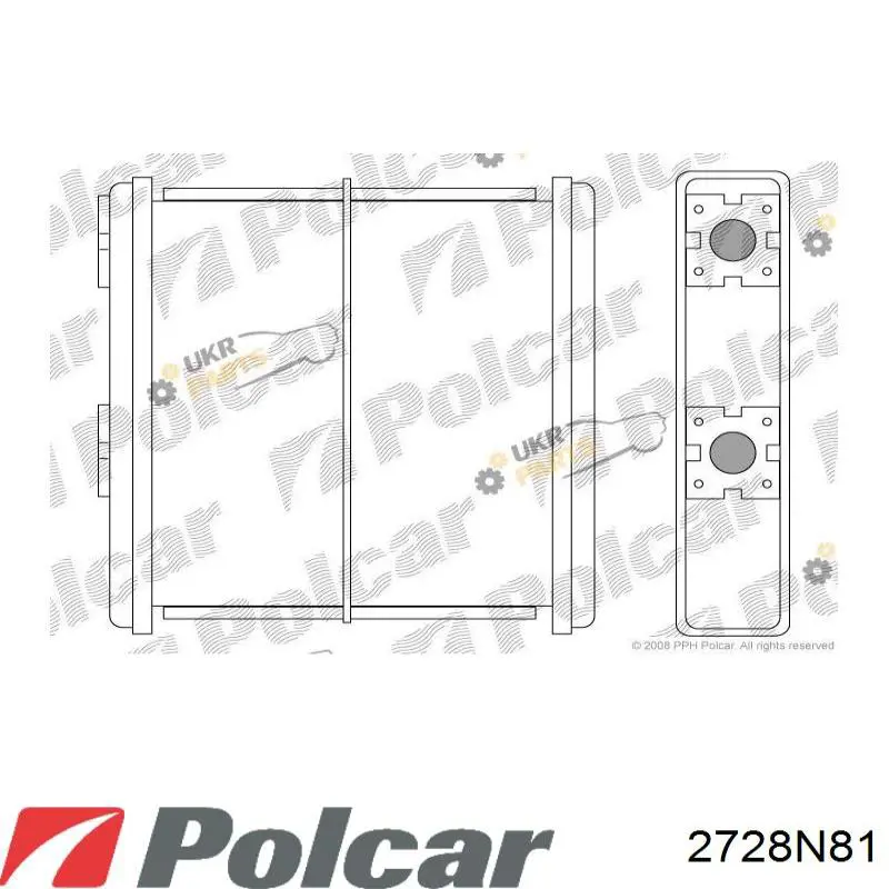 2728N81 Polcar Chłodnica nagrzewnicy (ogrzewacza)