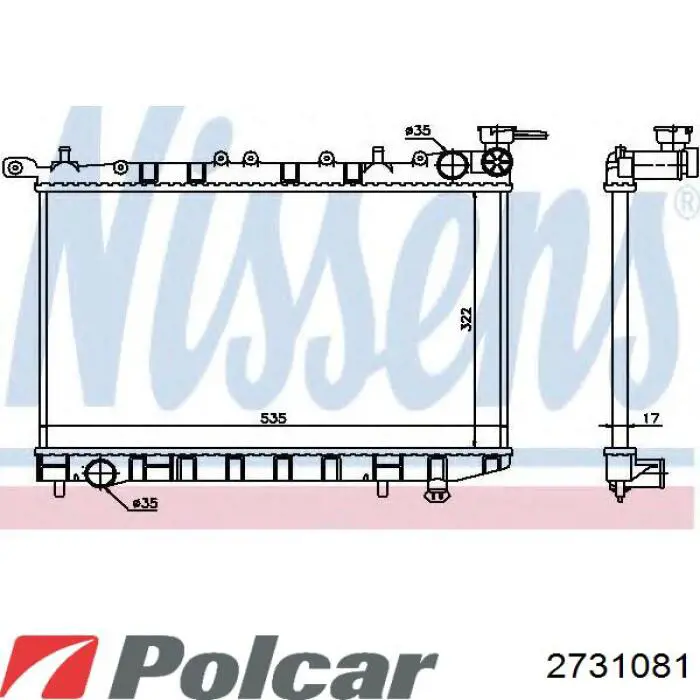 2731081 Polcar Chłodnica silnika