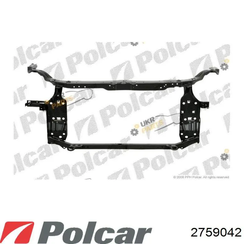 Do koszyka 625001YA0C Nissan/Infiniti Osłona chłodnicy kompletna (panel mocowania reflektorów)