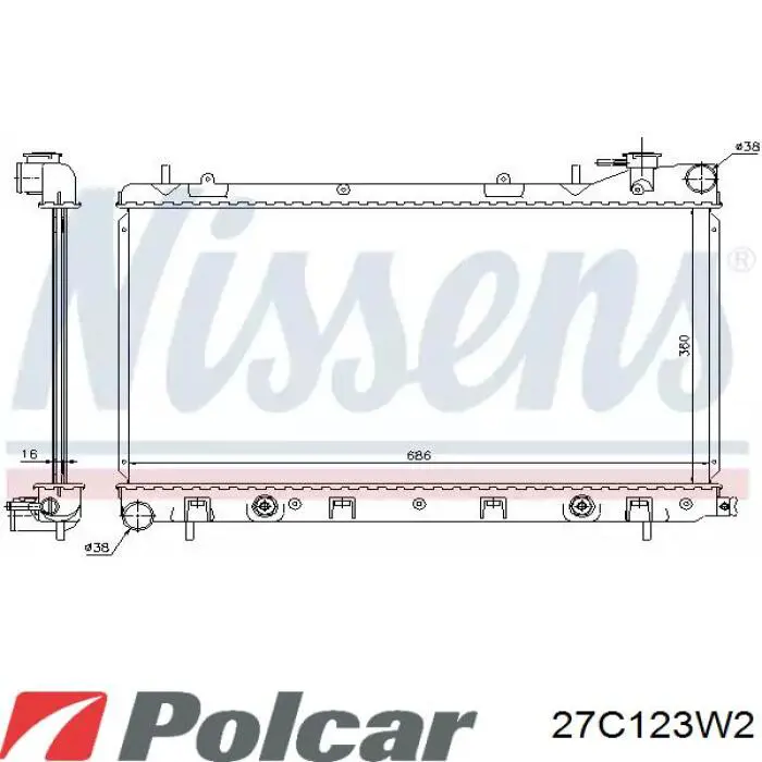 Dyfuzor chłodnicy, w komplecie z silnikiem i wirnikiem FP50W104 FPS