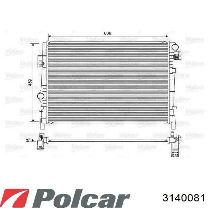 Chłodnica silnika Polcar 3140081 cena, od 93,63 USD