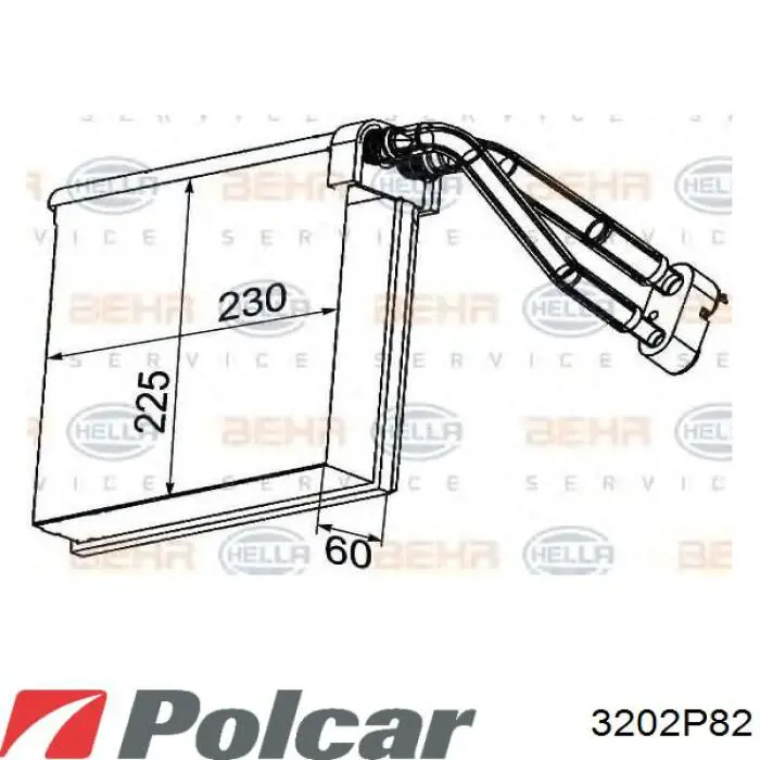 3202P82 Polcar Parownik klimatyzacji