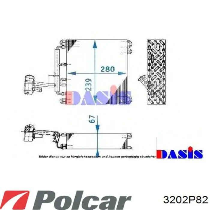 Parownik klimatyzacji Polcar 3202P82 cena, od 61,19 USD
