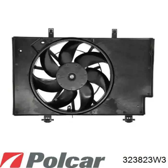Do koszyka 323823W3 Polcar Dyfuzor chłodnicy, w komplecie z silnikiem i wirnikiem