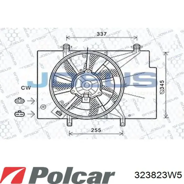Dyfuzor chłodnicy, w komplecie z silnikiem i wirnikiem Ford 8V518C607CK cena, od 91,04 USD