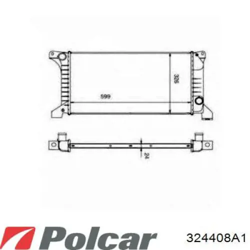Chłodnica silnika 324408A1 Polcar