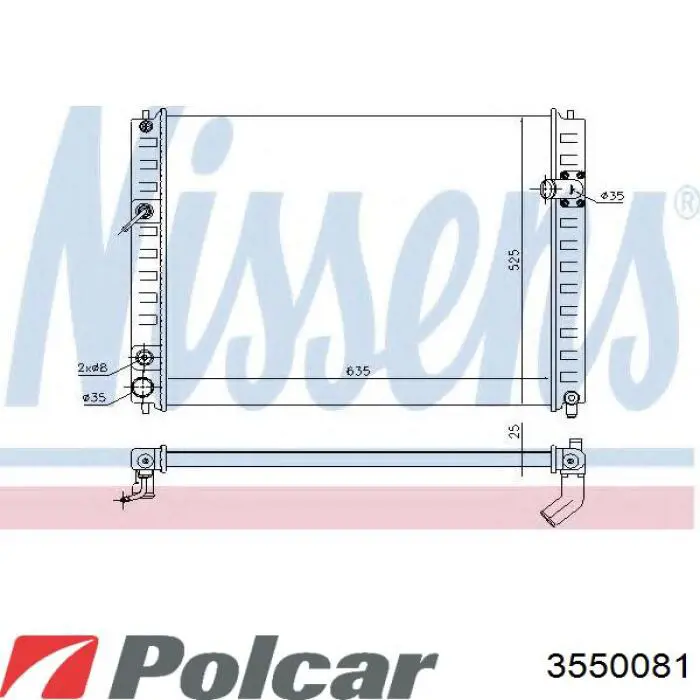 3550081 Polcar Chłodnica silnika