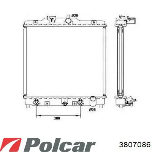 Chłodnica silnika 3807086 Polcar